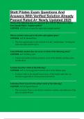 Stott Pilates Exam Questions And Answers With Verified Solution Already Passed Rated A&plus; Newly Updated 2025
