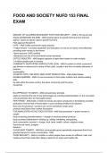 FOOD AND SOCIETY NUFD 153 FINAL EXAM QUESTIONS AND CORRECT DETAILED ANSWERS WITH RATIONALES 2025&sol;2026 &lpar;VERIFIED ANSWERS&rpar; &vert;ALREADY GRADED A&plus;