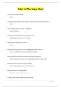 Intro to Pharmacy Final