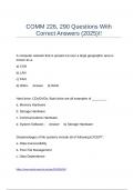 COMM 226&comma; 290 Questions With Correct Answers &lpar;2025&rpar;&excl;&excl;