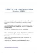 COMM 226 Final Exam With Complete Solutions &lpar;2025&rpar;&excl;&excl;