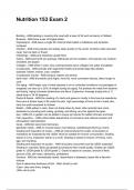 Nutrition 153 Exam 2 QUESTIONS AND CORRECT DETAILED ANSWERS WITH RATIONALES 2025&sol;2026 &lpar;VERIFIED ANSWERS&rpar; &vert;ALREADY GRADED A&plus;