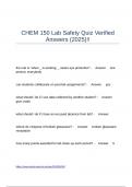 CHEM 150 Lab Safety Quiz Verified Answers &lpar;2025&rpar;&excl;&excl;