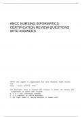 ANCC Nursing Informatics Certification Review Questions