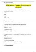PCE Written Practice Qs