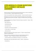 CPPA MODULE 4 EXAM QUESTIONS WITH CORRECT DETAILED ANSWERS 