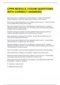 CPPA MODULE 3 EXAM QUESTIONS WITH CORRECT ANSWERS 