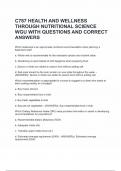 C787 HEALTH AND WELLNESS THROUGH NUTRITIONAL SCIENCE WGU WITH QUESTIONS AND CORRECT ANSWERS