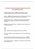 TAX CREDIT SPECIALIST EXAM NEWEST WITH COMPLETE SOLUTIONS 100&percnt; VERIFIED &excl;&excl;