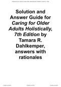 Caring for Older Adults Holistically &lpar;7th Edition&rpar; &ndash; Tamara R&period; Test Bank Solution and Answer Guide