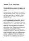 Focus on Mental Health Exam QUESTIONS AND CORRECT DETAILED ANSWERS WITH RATIONALES 2025&sol;2026 &lpar;VERIFIED ANSWERS&rpar; &vert;ALREADY GRADED A&plus;