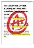 CFI CBCA Core Course  exAm QuestIons And  Answers &lpar;VerIFIed And  updAted&rpar; 