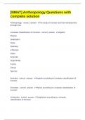 &lbrack;NMAT&rsqb; Anthropology Questions with complete solution 