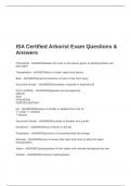 ISA Certified Arborist Exam Questions & Answers