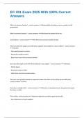 EC 201 Exam 2025 With 100&percnt; Correct Answers