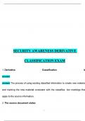 Security Awareness&colon; Derivative Classification Questions With 100&percnt; Correct Answers&period;