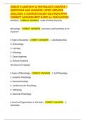 &lpar;SEELEY'S ANATOMY & PHYSIOLOGY&rpar; CHAPTER 1 QUESTIONS AND ANSWERS LATEST UPDATED 2024&sol;2025 A COMPLETE EXAM SOLUTION WITH CORRECT ANSWERS BEST RATED A&plus; FOR SUCCESS