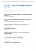 NUR 201 - Exam 2025 With 100&percnt; Correct Answers