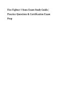 Fire Fighter 1 State Exam Study Guide &vert; Practice Questions & Certification Exam Prep