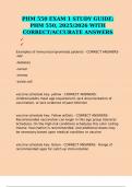 PHM 550 EXAM 1 STUDY GUIDE&colon; PHM 550&comma; 2025&sol;2026 WITH CORRECT&sol;ACCURATE ANSWERS