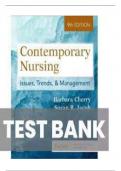 Contemporary Nursing Issues&comma; Trends & Management 9th Edition Barbara Cherry&comma; Susan R&period; Jacob Test Bank