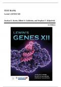 Test Bank - Test Bank - Lewin's GENES XII&comma; 1st Edition &lpar;Krebs&comma; 2018&rpar;&comma; Chapter 1-30 &vert; All Chapters