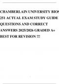 CHAMBERLAIN UNIVERSITY BIOS 251 ACTUAL EXAM STUDY GUIDE &sol; QUESTIONS AND CORRECT ANSWERS 2025&sol;2026 GRADED A&plus; BEST FOR REVISION &excl;&excl;&excl;