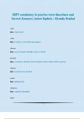 HSPT vocabulary in practice tests Questions and  Correct Answers&sol; Latest Update &sol; Already Graded