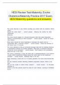 &Tab;HESI Review Test-Maternity&comma; Evolve &Tab; &Tab;Obstetrics&sol;Maternity Practice 2017 Exam&comma;&Tab;  &Tab;&Tab;HESI Maternity questions and answers&period;&Tab; &Tab;  