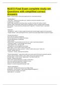 NU372 Final Exam complete study set Questions with simplified correct Answers