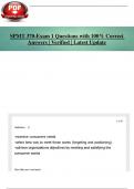 SPMT 370-Exam 1 Questions with 100&percnt; Correct Answers &vert; Verified &vert; Latest Update