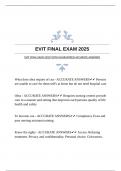 EVIT FINAL EXAM 2025 WITH GUARANTEED ACCURATE ANSWERS