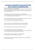LOUISIANA ARBORIST EXAM QUESTIONS WITH CORRECT ANSWERS 2025