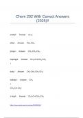 Chem 202 With Correct Answers &lpar;2025&rpar;&excl;&excl;