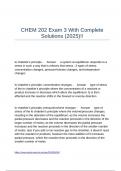 CHEM 202 Exam 3 With Complete Solutions &lpar;2025&rpar;&excl;&excl;