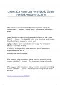 Chem 202 Ncsu Lab Final Study Guide Verified Answers &lpar;2025&rpar;&excl;&excl;