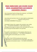 PADI ENRICHED AIR DIVER EXAM 2025 &vert;GUARANTEED ACCURATE ANSWERS &vert;PASS&excl;&excl;
