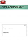 SPMT 370 Unit 3 Exam Questions with 100&percnt; Correct Answers &vert; Verified &vert; Latest Update