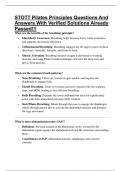 STOTT Pilates Principles Questions And Answers With Verified Solutions Already Passed&excl;&excl;&excl;