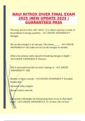 NAUI NITROX DIVER FINAL EXAM 2025 &vert;NEW UPDATE 2025 &vert;GUARANTEED PASS