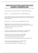 ENRICHED AIR DIVER QUESTIONS WITH CORRECT ANSWERS 2025