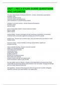 UNIT 1 RECA EXAM GUIDE QUESTIONS AND ANSWERS
