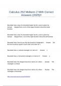 Calculus 252 Midterm 2 With Correct Answers &lpar;2025&rpar;&excl;&excl;