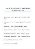 MATH 252 Midterm -1 With Correct Answers &lpar;2025&rpar;&excl;&excl;