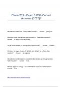 Chem 203 - Exam 3 With Correct Answers &lpar;2025&rpar;&excl;&excl;