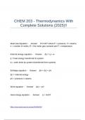 CHEM 203 - Thermodynamics With Complete Solutions &lpar;2025&rpar;&excl;&excl;