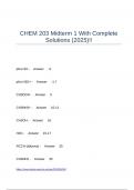 CHEM 203 Midterm 1 With Complete Solutions &lpar;2025&rpar;&excl;&excl;