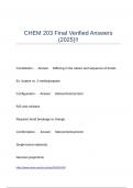 CHEM 203 Final Verified Answers &lpar;2025&rpar;&excl;&excl;