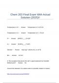 Chem 203 Final Exam With Actual Solution &lpar;2025&rpar;&excl;&excl;