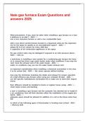 Nate gas furnace Exam Questions and answers 2025
